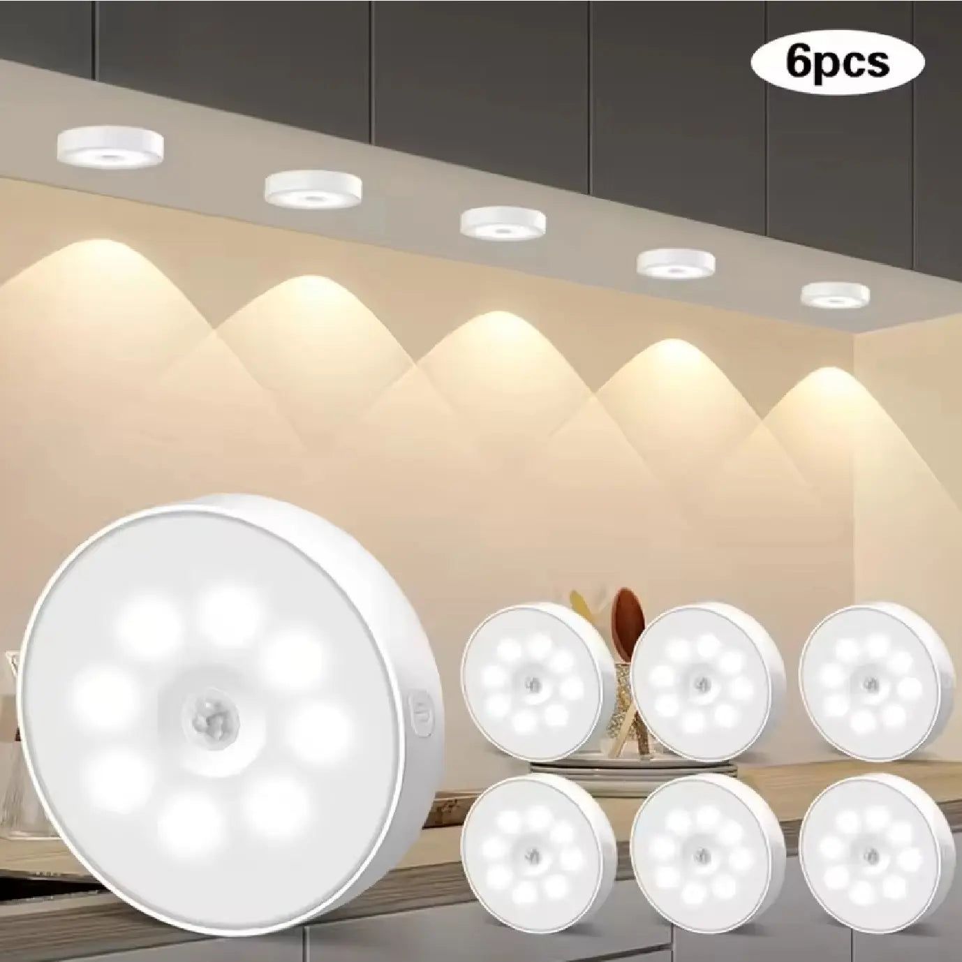 ⭐2-in-1 Stick-On Night Light (Motion + Steady Glow)