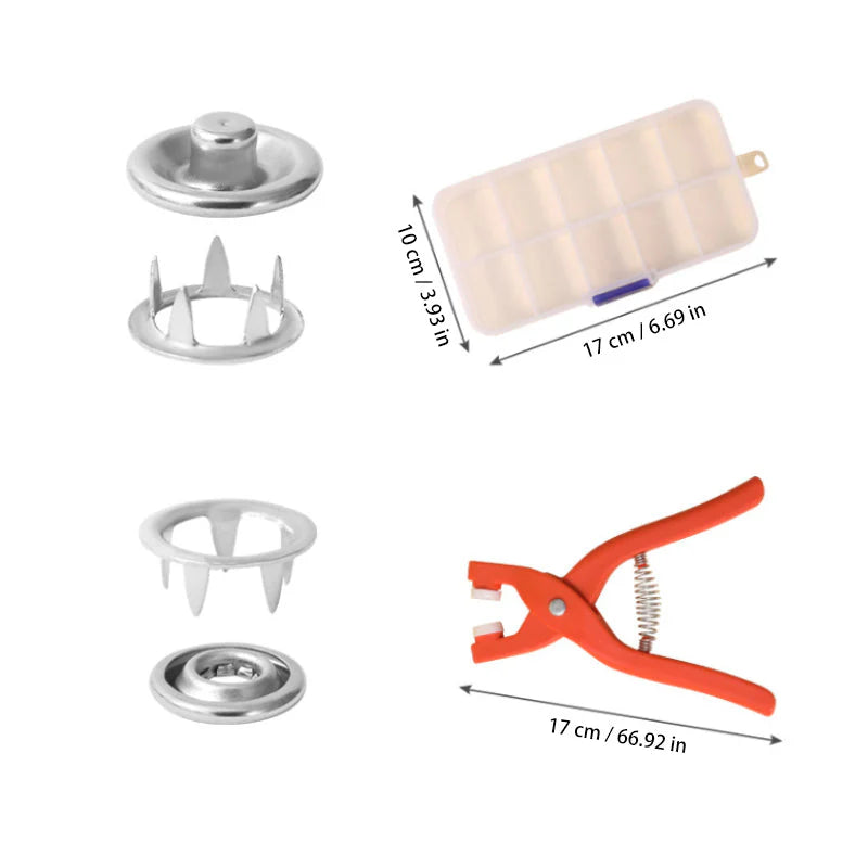 📢📢50% off!!! MAVONIQUECOSH®SnapFix Pro - Universal No-Sew Metal Snap Fastener Kit