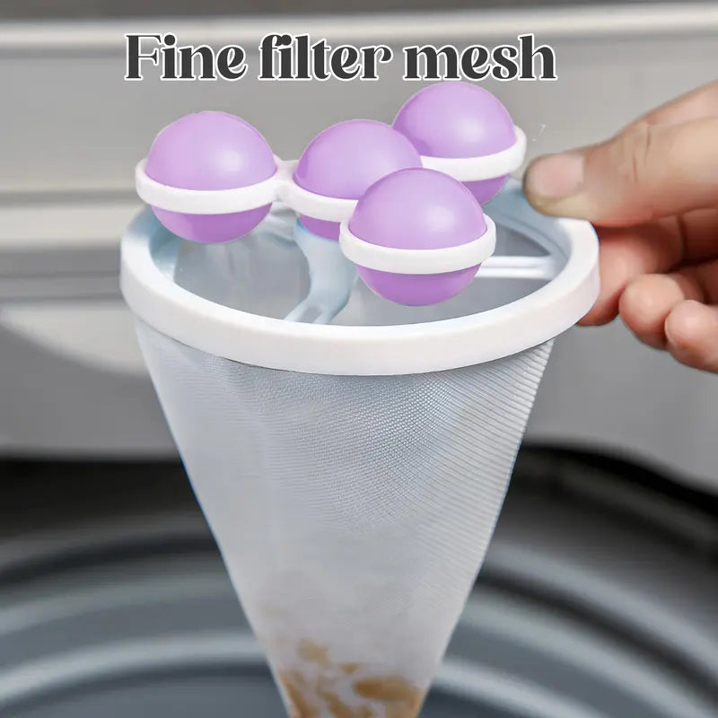 🥳2026 HOT SALE🎁💞50K+ SOLD!🧺🧼 Floating Lint Mesh Bag – Catches hair & lint, reusable, protects washing machine & drain. 🚿✨