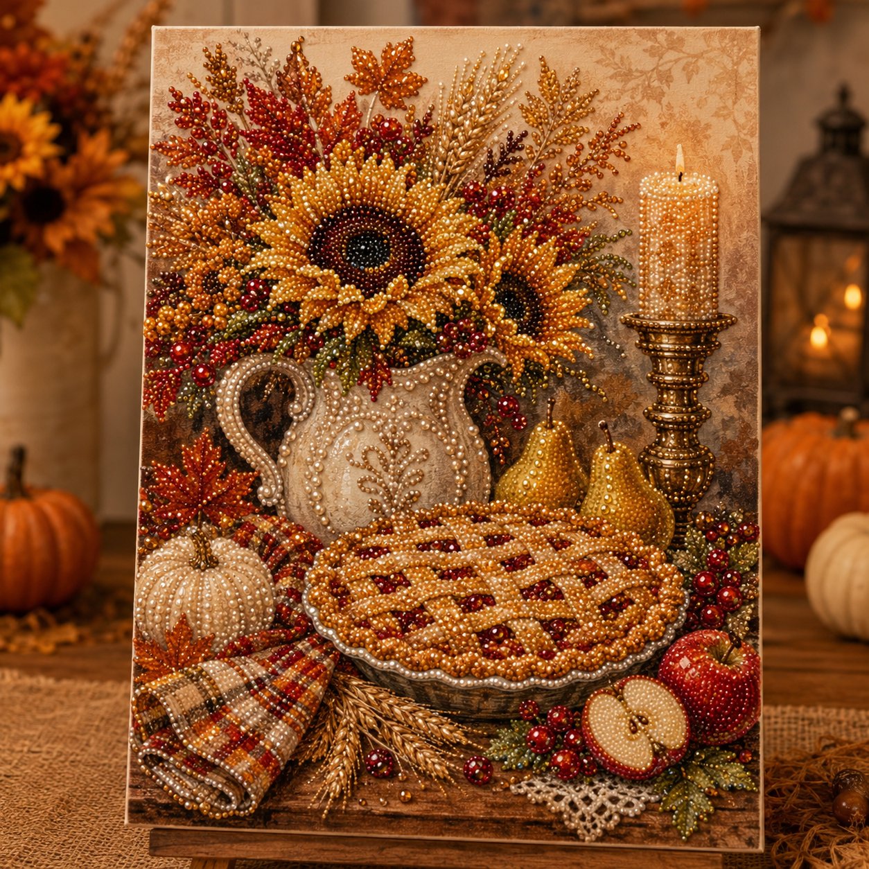๐ LAST DAY 49% OFF โ Premium 3D Pearl Autumn & Thanksgiving Diamond Painting Art Kit ๐๐ฆ๐
