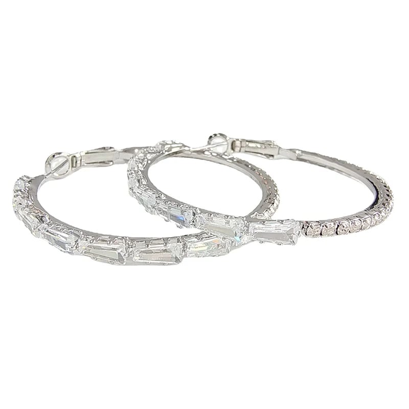 💎 50% OFF NOW! ✨ Women's Sparkling CZ Hoop Earrings – Micro-Paved, Lightweight Bold Design – Elegant, Versatile & Perfect Gift 💫