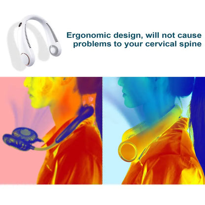 MAVONIQUECOSH®Portable Neck Fan, Bladeless Wearable Personal Fan, Hands-Free Cooling for Outdoor & Office