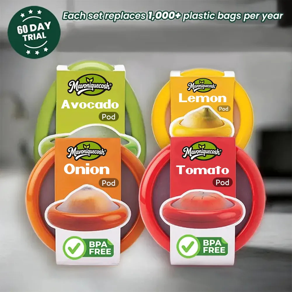 Mavoniquecosh®Ultra-Stretch Pro Pods | Keep Cut Produce Fresh for 7+ Days