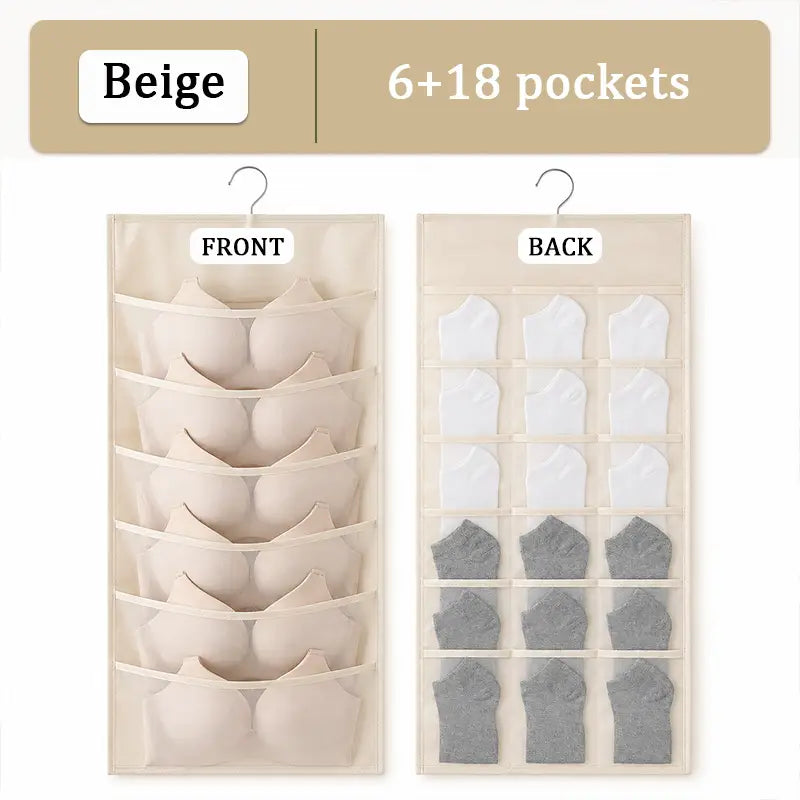 24 Pockets (6 Front  & 18 Back)