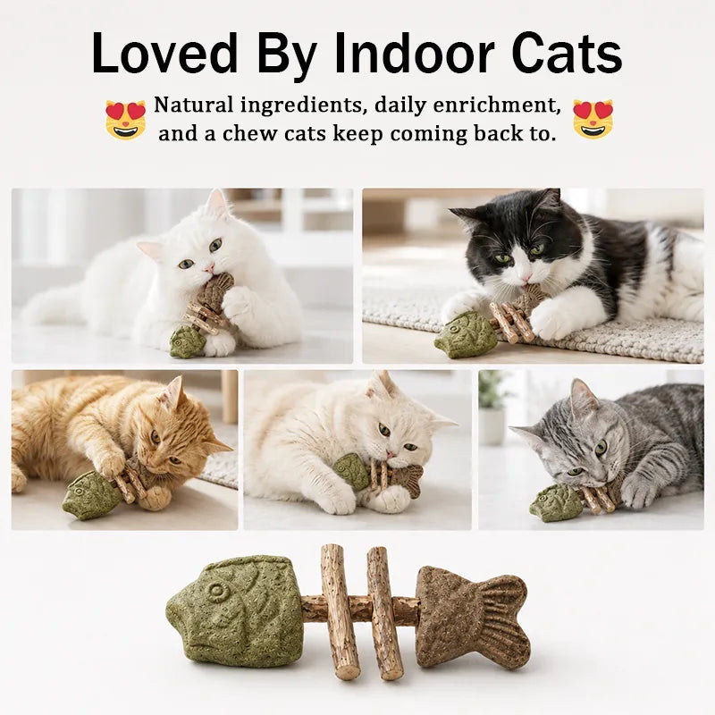 🔥Day Sale 50% OFF🐾-Catnip & Silvervine Chew