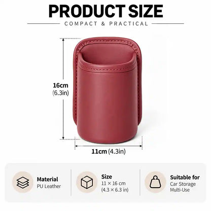 🚗 Universal Leather Car Door Cup Holder & Storage Caddy ☕📱✨