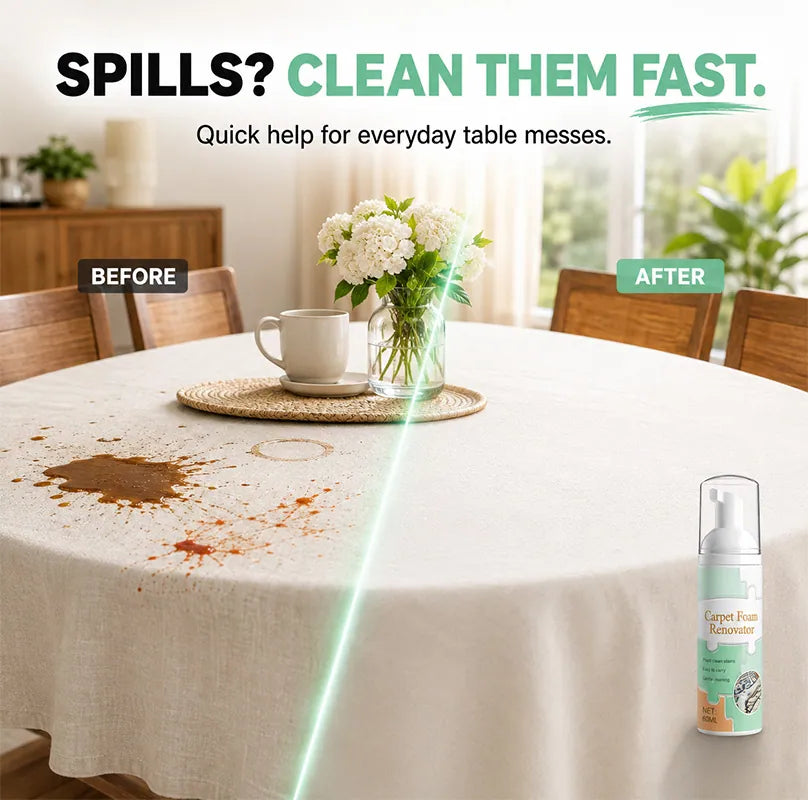 🔥Limited Time Promotion 50% OFF🔥Waterless Carpet Foam Stain Remover with Towel