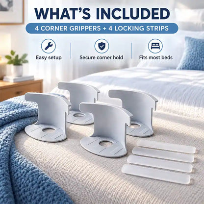 Mavoniquecosh® "Set & Forget" Bed Sheet Grippers - Keep Corners Locked All Night