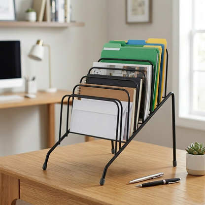 Mavoniquecosh® Metal Desktop File Sorter – Multi-Section Mail & Document Organizer for Office or Home