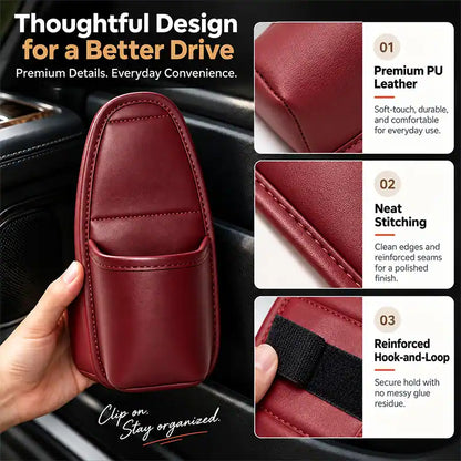🚗 Universal Leather Car Door Cup Holder & Storage Caddy ☕📱✨