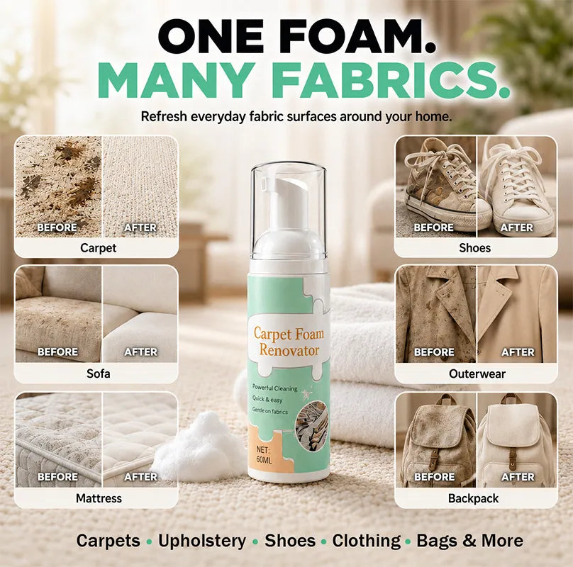 🔥Limited Time Promotion 50% OFF🔥Waterless Carpet Foam Stain Remover with Towel