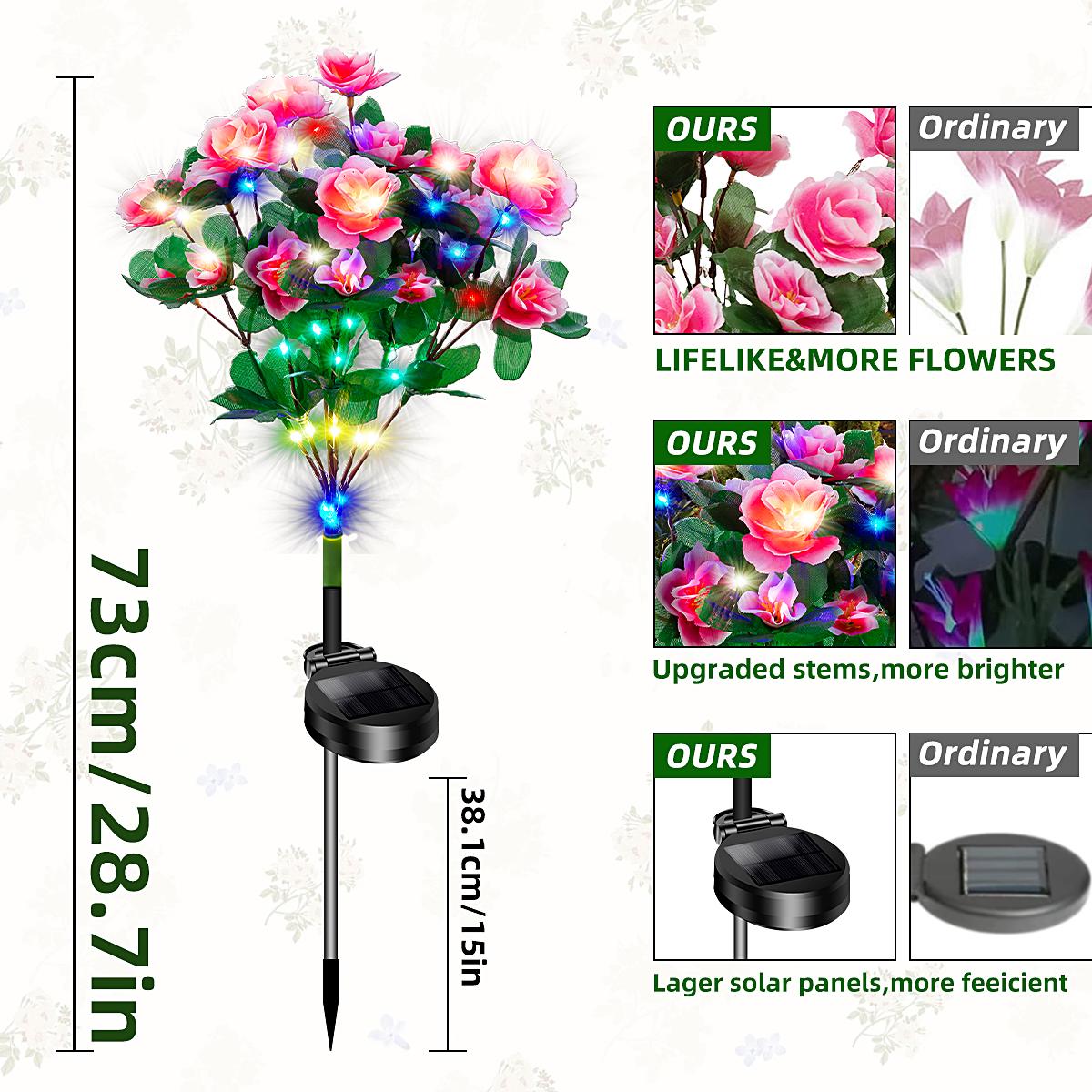 Mavoniquecosh®☀️🌹Solar Rhododendron – Realistic LED Garden Glow (Waterproof & Zero Energy)