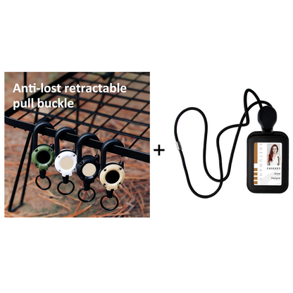 MAVONIQUECOSH®🔑Retractable Carabiner Keychain – 65cm steel lanyard, 100,000 pull cycles. Lightweight & sturdy.
