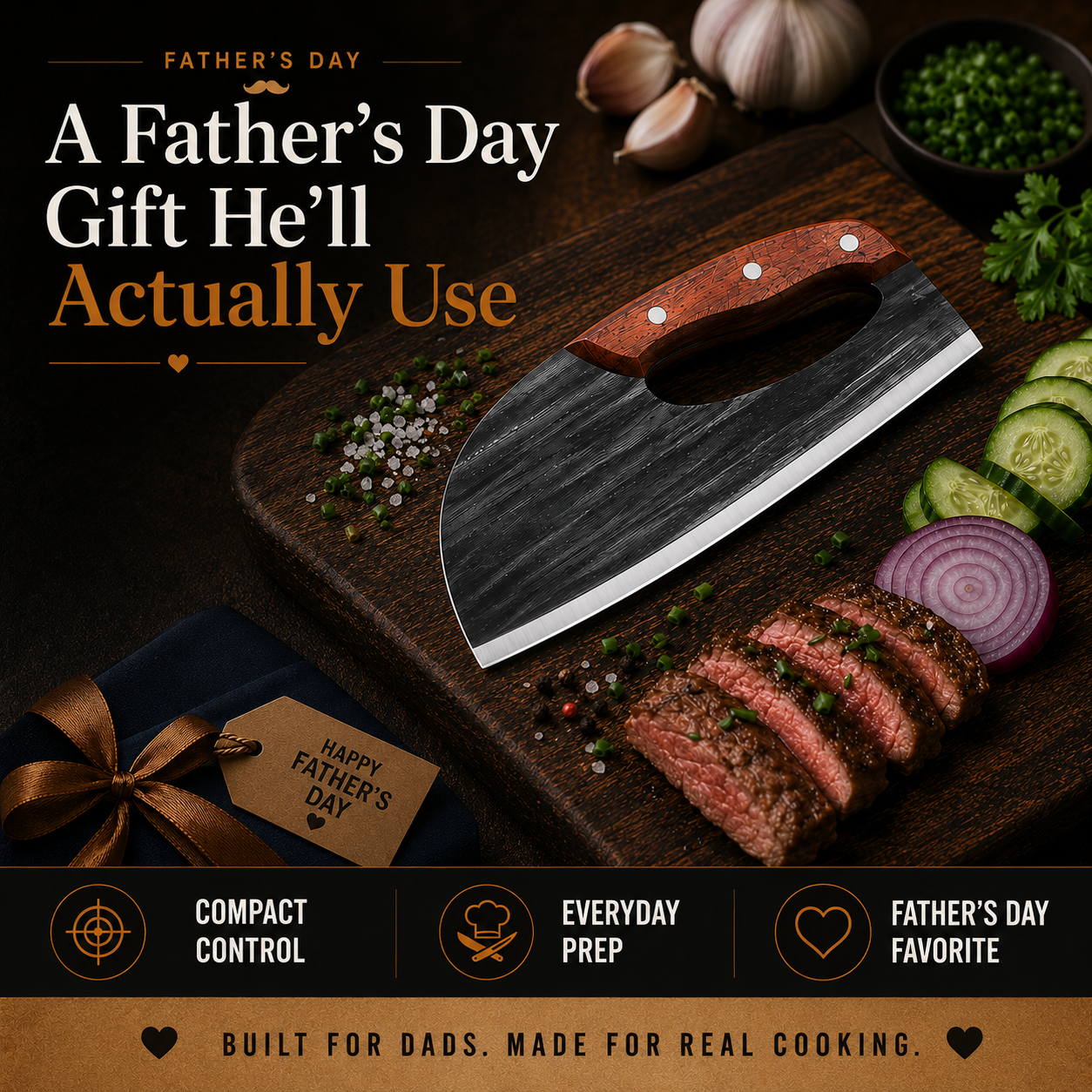🔥 50% OFF Father’s Day Gift 🎁 | MAVONIQUECOSH®Hand-Forged Kitchen Slicing Cleaver 🍖
