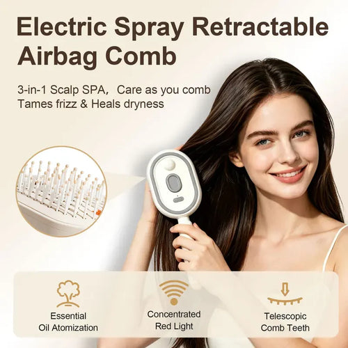 ⭐🍃MAVONIQUECOSH®Electric Spray & Massage Hair Brush