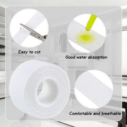 🔥Last Day 50% OFF🎁Invisible Sweat Tape & Collar Protector for Shirts & Hats (2 Rolls, Residue-Free)