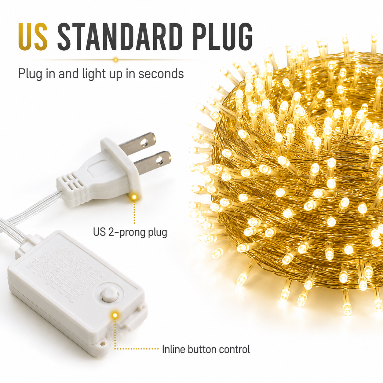 ✨Summer Limited-Time 50% OFF✨ LED String Lights – Warm White & Cool White