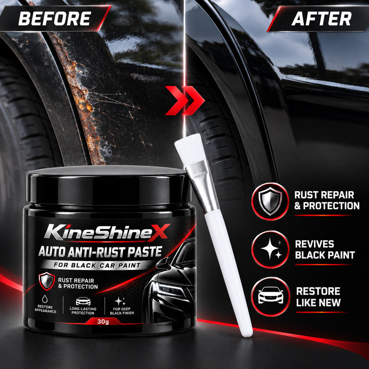 Free Shipping Today Only🔥Heavy-Duty Auto Rust Shield Barrier Paste & Applicator Brush 🛡️🚗