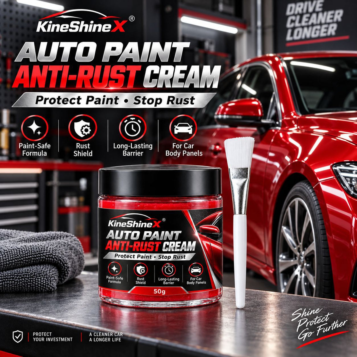 Free Shipping Today Only🔥Heavy-Duty Auto Rust Shield Barrier Paste & Applicator Brush 🛡️🚗