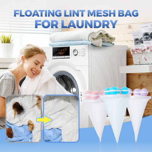 🥳2026 HOT SALE🎁💞50K+ SOLD!🧺🧼MAVONIQUECOSH® Floating Lint Mesh Bag – Catches hair & lint, reusable, protects washing machine & drain. 🚿✨