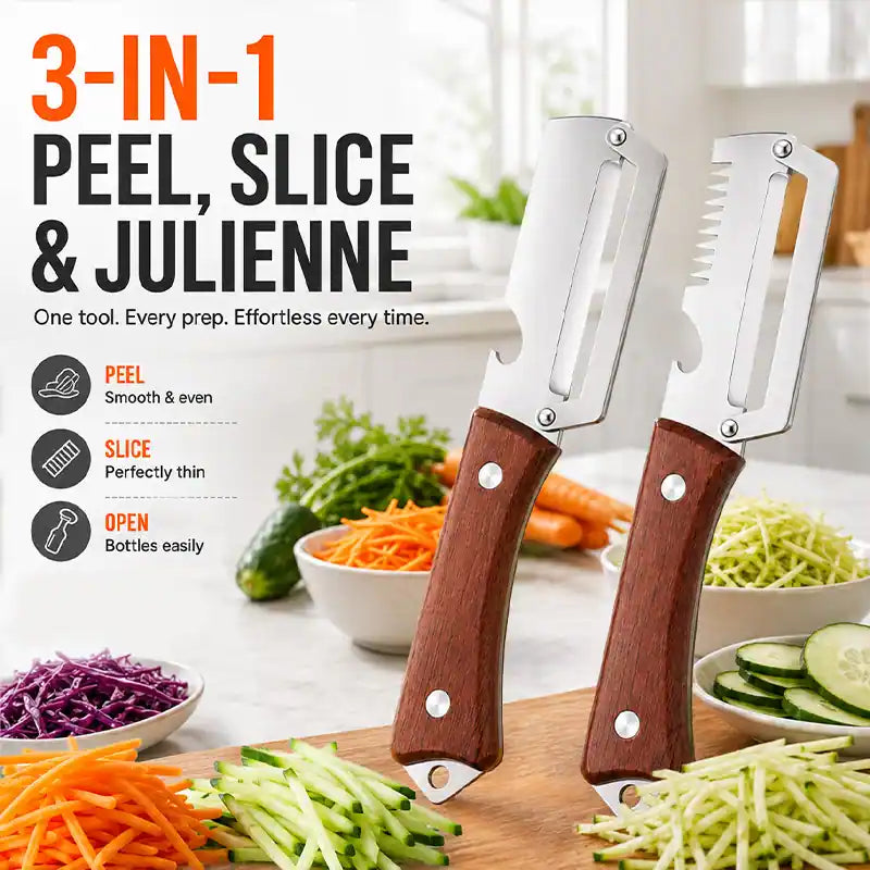 ✨🔪 Multi-Functional Stainless Peeler 🥕