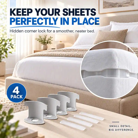 Mavoniquecosh® "Set & Forget" Bed Sheet Grippers - Keep Corners Locked All Night
