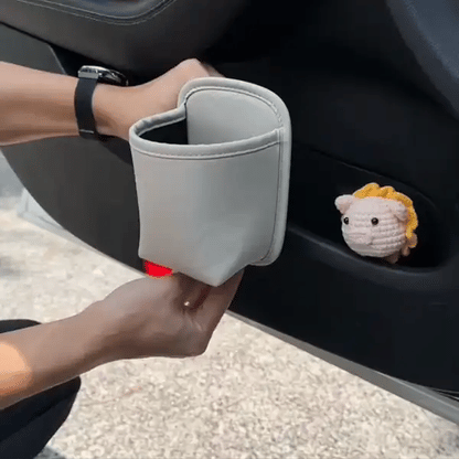 🚗 Universal Leather Car Door Cup Holder & Storage Caddy ☕📱✨