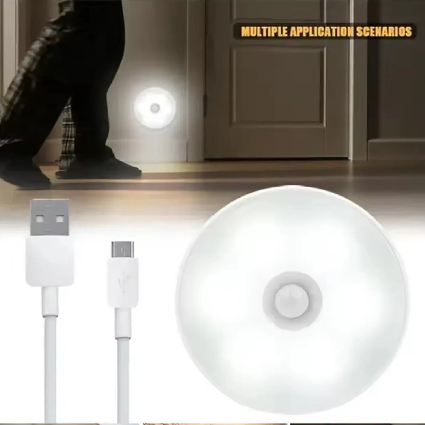 ⭐2-in-1 Stick-On Night Light (Motion + Steady Glow)
