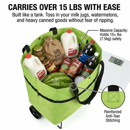 🔥LAST DAY SALE 50% OFF⏰MAVONIQUECOSH®🔥 2-in-1 Convertible Grocery Bag & Rolling Shopping Cart