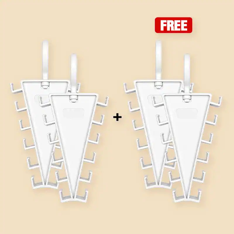 ✨ [BUY 1 GET 1 FREE] 12-Hook V-Shaped Closet Organizer – 360° Swivel Space-Saving Rack for Hats, Belts & Bags 🪝❤️