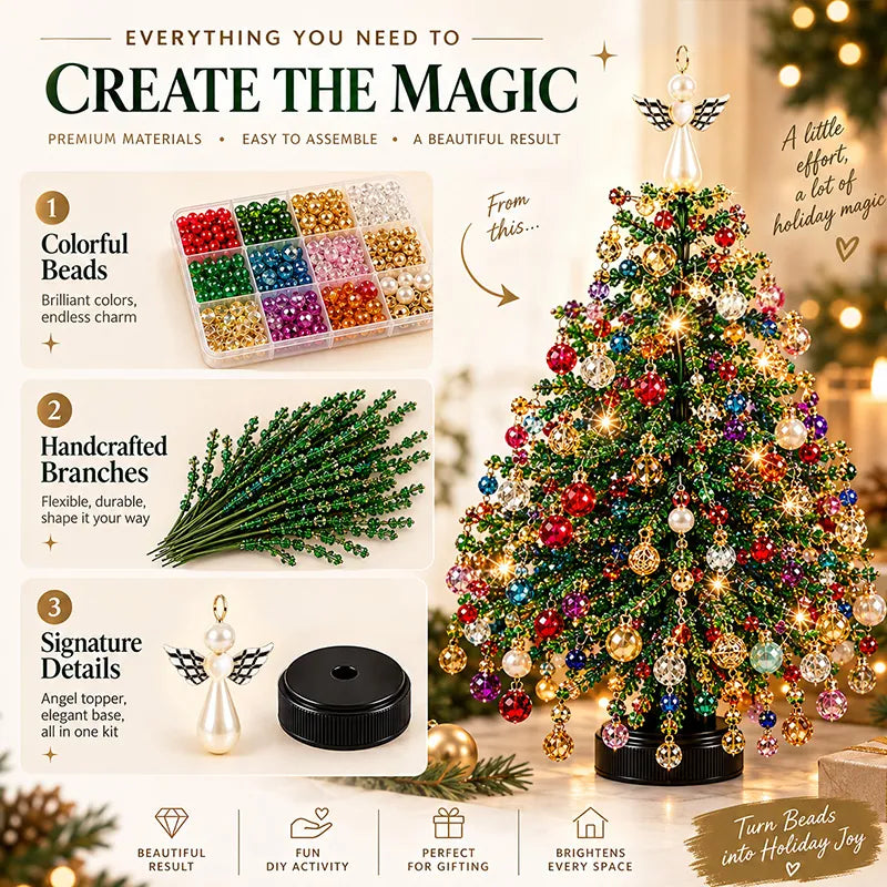 🎄🔥Last Day 49% OFF✨ DIY Beaded Christmas Tree Kit🎅