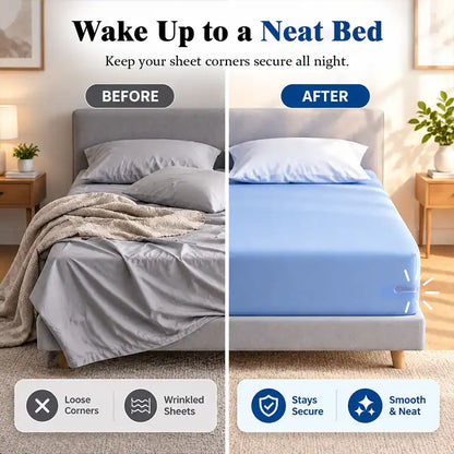 Mavoniquecosh® "Set & Forget" Bed Sheet Grippers - Keep Corners Locked All Night