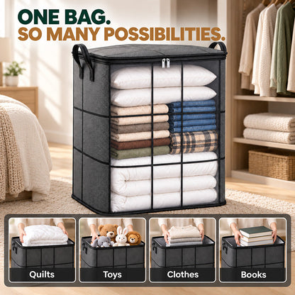 🔥Last Day 50% OFF ⚡XXL Foldable Storage Bags — Up to 180L for Clothes, Bedding & More