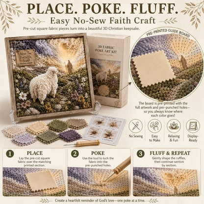 ✝️🔥Last Day 49% OFF✨ 3D Christian Fabric Poke Art Kit