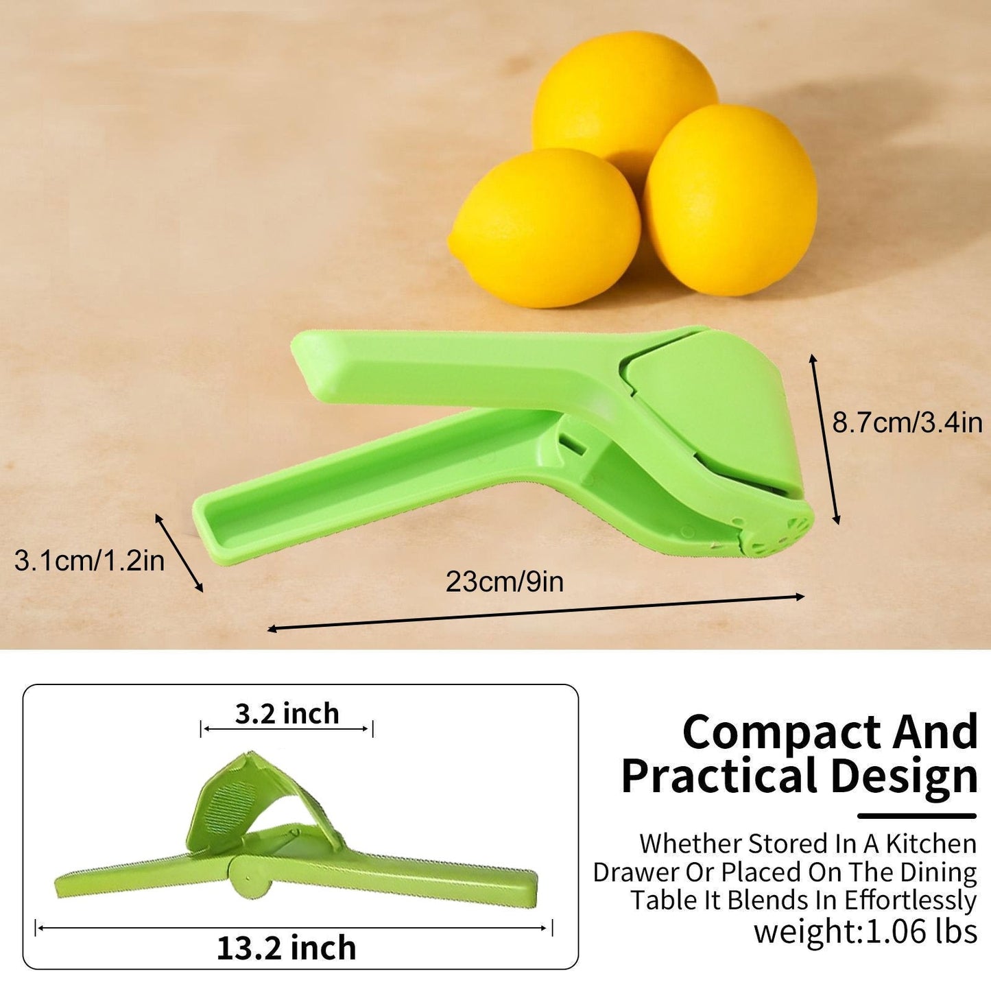 MAVONIQUECOSH®Universal Fruit Press & Squeezer, ✨Food-Grade PP (BPA-Free), ✅Dishwasher Safe