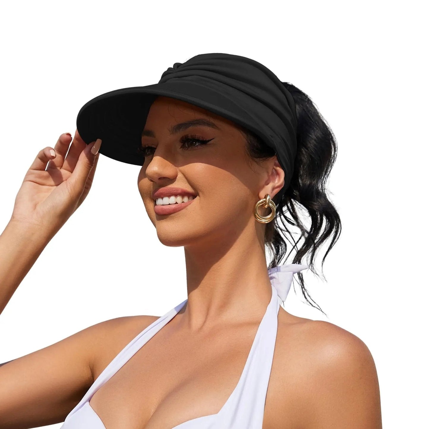 🔥Last Day 50% OFF -UPF 50+ Sun Visor Ponytail Hat