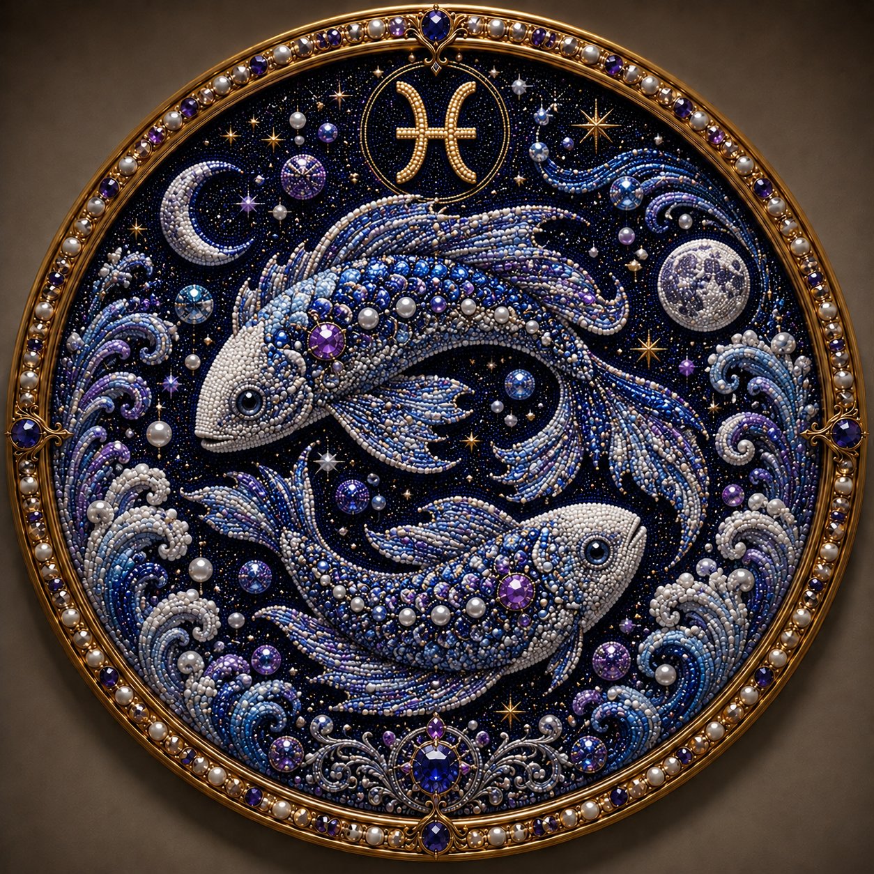 🔥 LAST DAY 49% OFF – ✨ Premium 3D Pearl 12 Zodiac Signs Art Kit ♈🌙💎