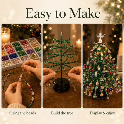 🎄✨ DIY Beaded Christmas Tree Kit – 🎅Create Your Own Sparkling Holiday Decoration