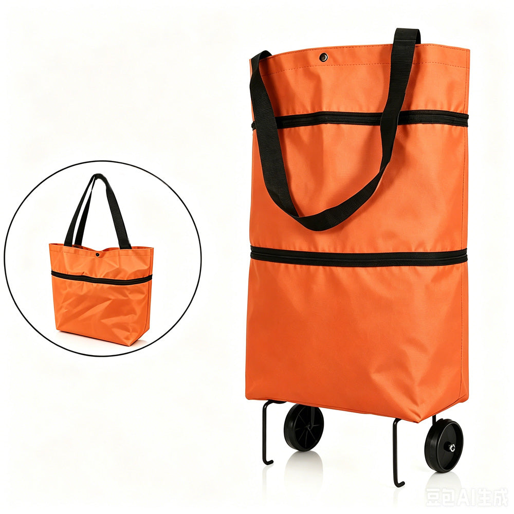 🔥LAST DAY SALE 50% OFF⏰MAVONIQUECOSH®🔥 2-in-1 Convertible Grocery Bag & Rolling Shopping Cart