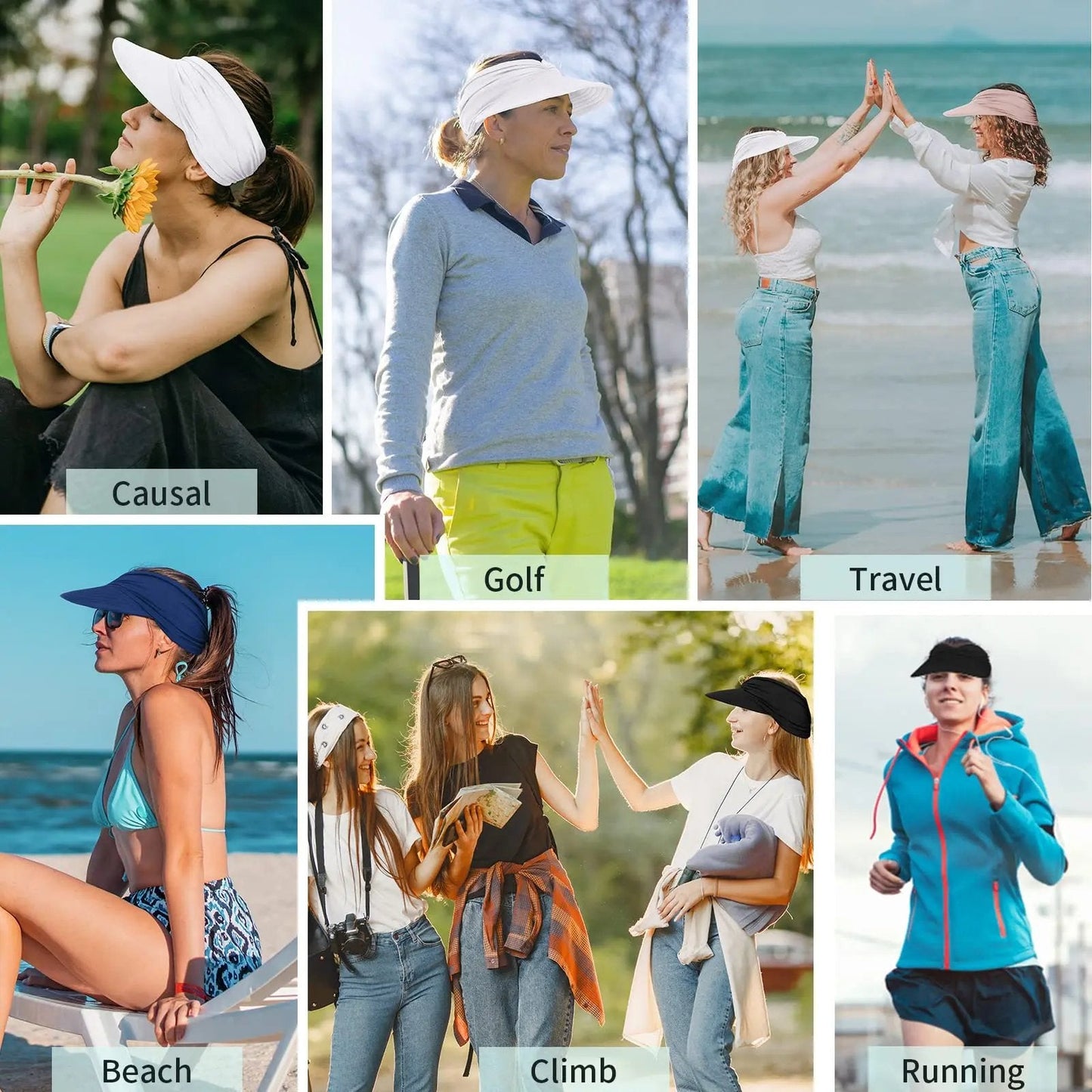 🔥Last Day 50% OFF -UPF 50+ Sun Visor Ponytail Hat