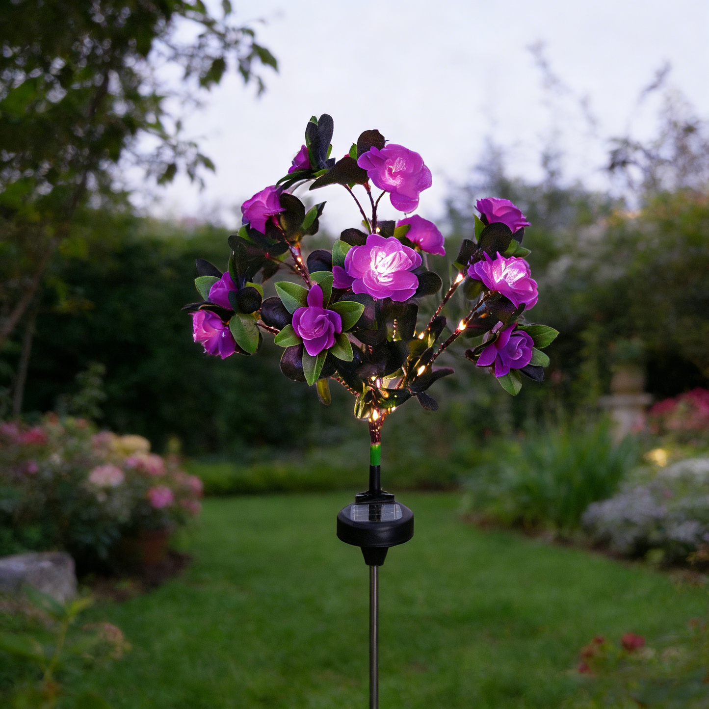 Mavoniquecosh®☀️🌹Solar Rhododendron – Realistic LED Garden Glow (Waterproof & Zero Energy)