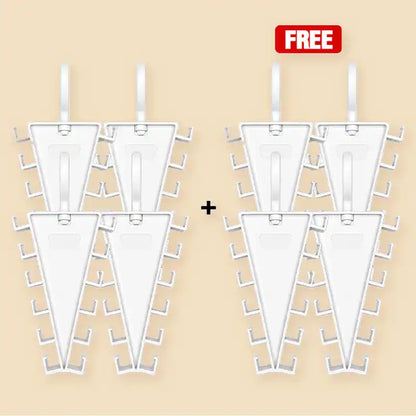 ✨ [BUY 1 GET 1 FREE] 12-Hook V-Shaped Closet Organizer – 360° Swivel Space-Saving Rack for Hats, Belts & Bags 🪝❤️ (JG)