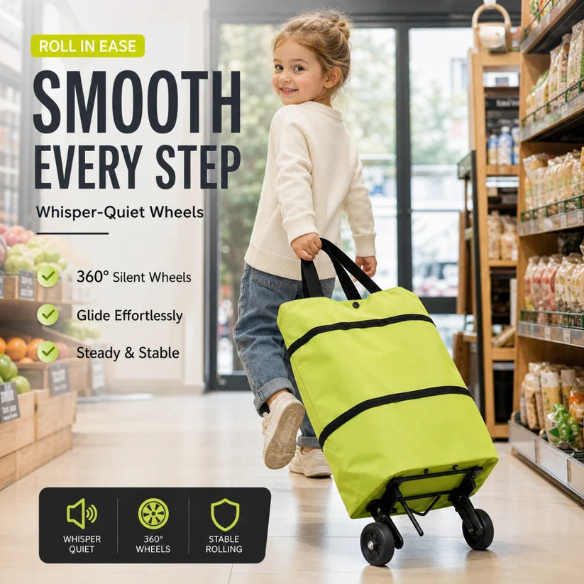 🔥LAST DAY SALE 50% OFF⏰🔥 2-in-1 Convertible Grocery Bag & Rolling Shopping Cart