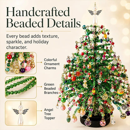 🎄✨ DIY Beaded Christmas Tree Kit – 🎅Create Your Own Sparkling Holiday Decoration