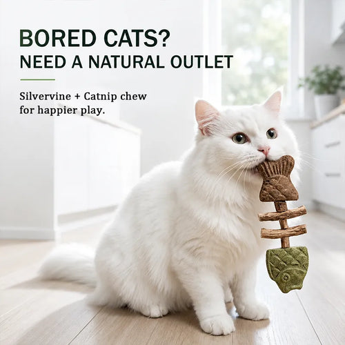 🔥Day Sale 50% OFF🐾-Catnip & Silvervine Chew