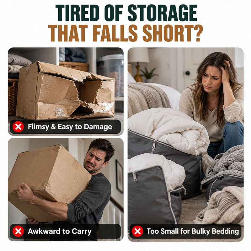 🔥Last Day 50% OFF ⚡XXL Foldable Storage Bags — Up to 180L for Clothes, Bedding & More (JG)