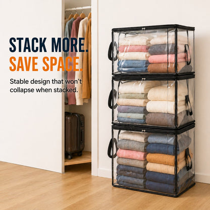 📦MAVONIQUECOSH®Large Heavy-Duty Thick Plastic Clear Storage