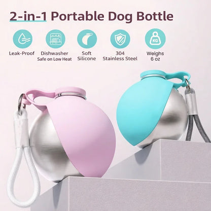 ⭐MAVONIQUECOSH®The 2-in-1 Dog Water Bottle & Bowl