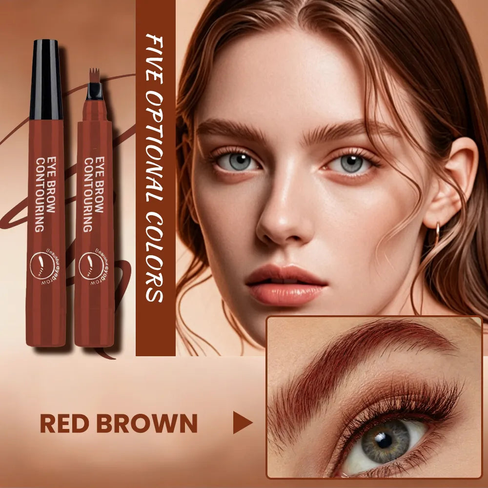 Mavoniquecosh®Instant Microblade-Effect Pen: 24H Waterproof 4-Tip Brows & Beard Filler