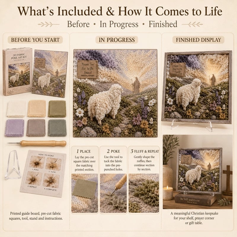 ✝️🔥Last Day 49% OFF✨ 3D Christian Fabric Poke Art Kit